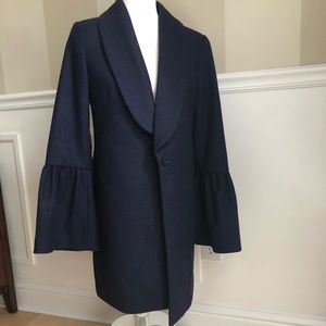 New express bell sleeve shock collar coat